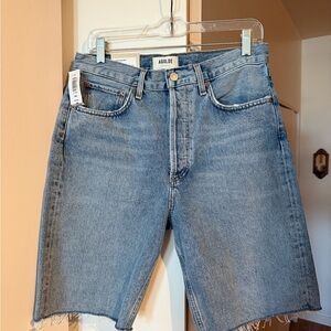 Agolde Riptide Blue Denim Shorts